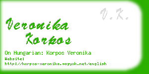 veronika korpos business card